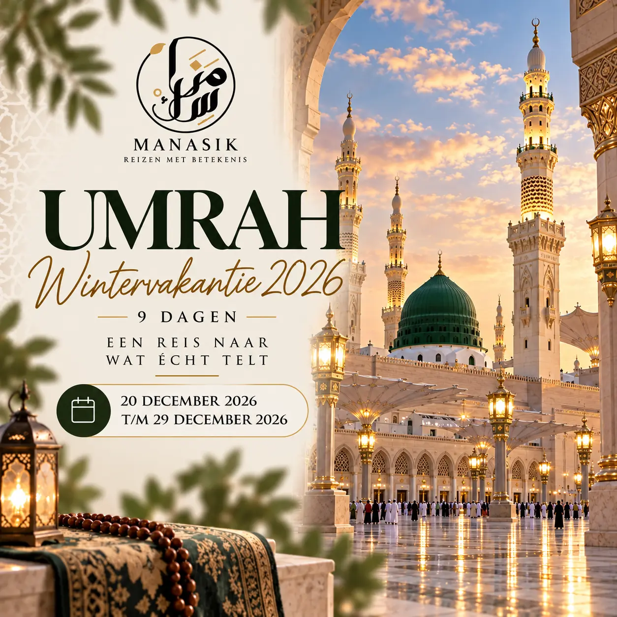 Umrah wintervakantie 2026 9 dagen